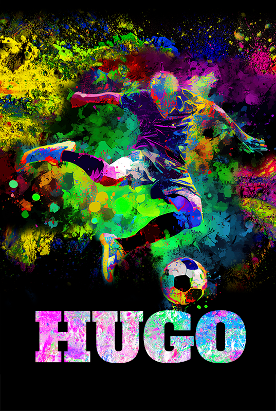 Affiche football design coloré - TenStickers