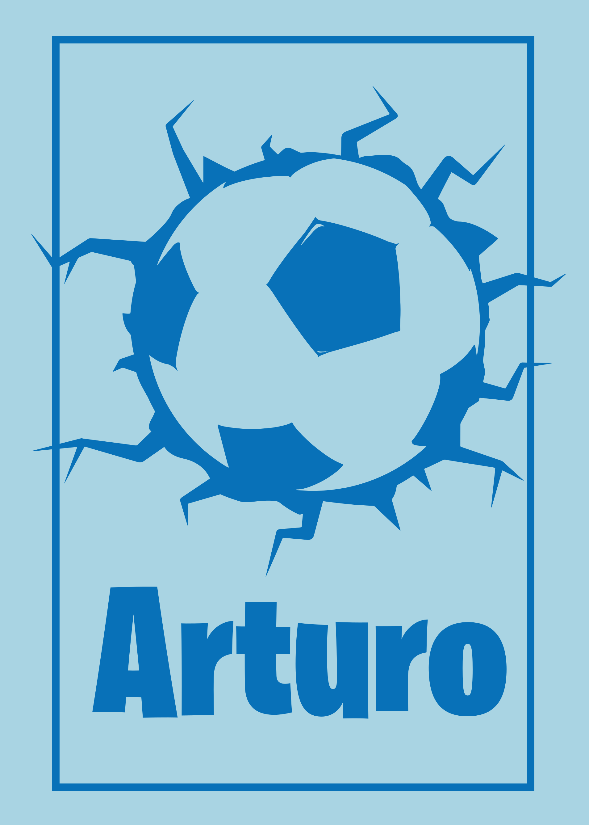 Affiche football mur qui casse - TenStickers
