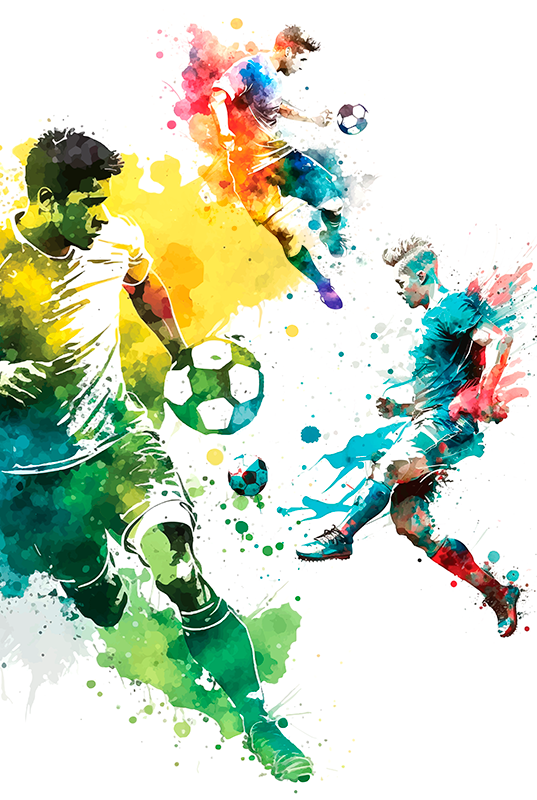Affiche football sport en action - TenStickers