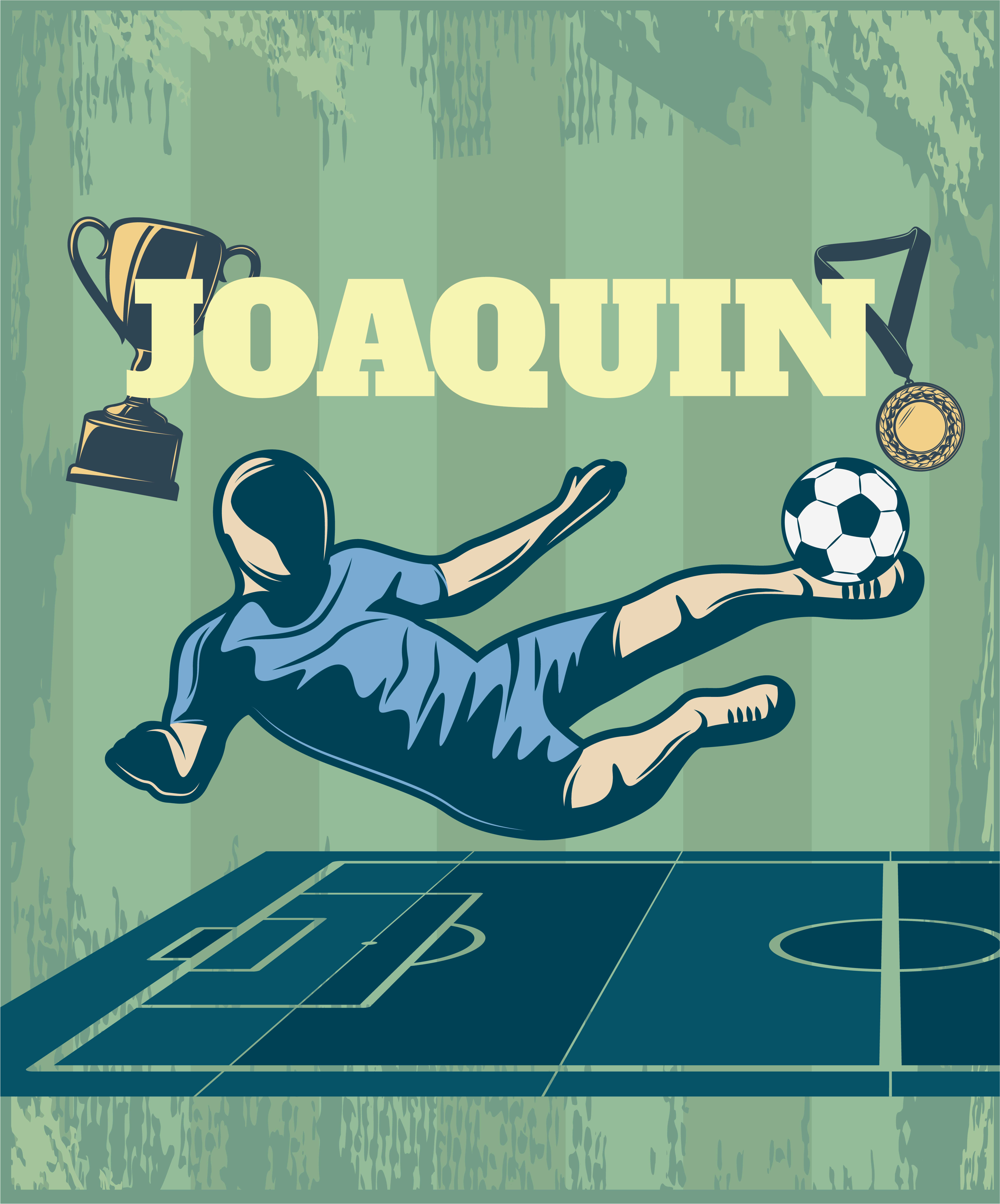 Affiche football personnalisée avec nom - TenStickers