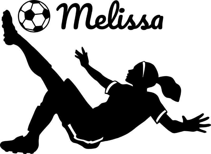 Affiche football femme footballeuse personnalisable - TenStickers