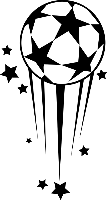 Affiche football ballon de foot étoiles décoratif - TenStickers
