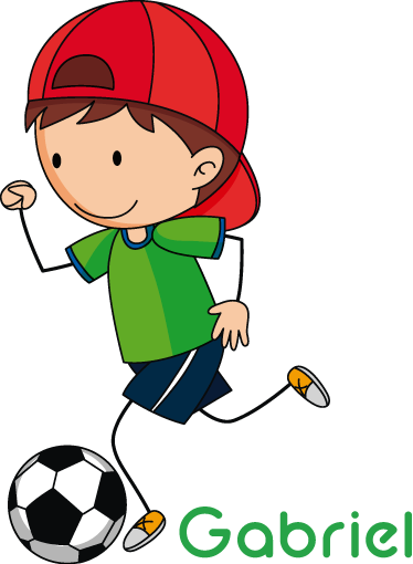Affiche football vinyle personnalisable enfant ballon - TenStickers