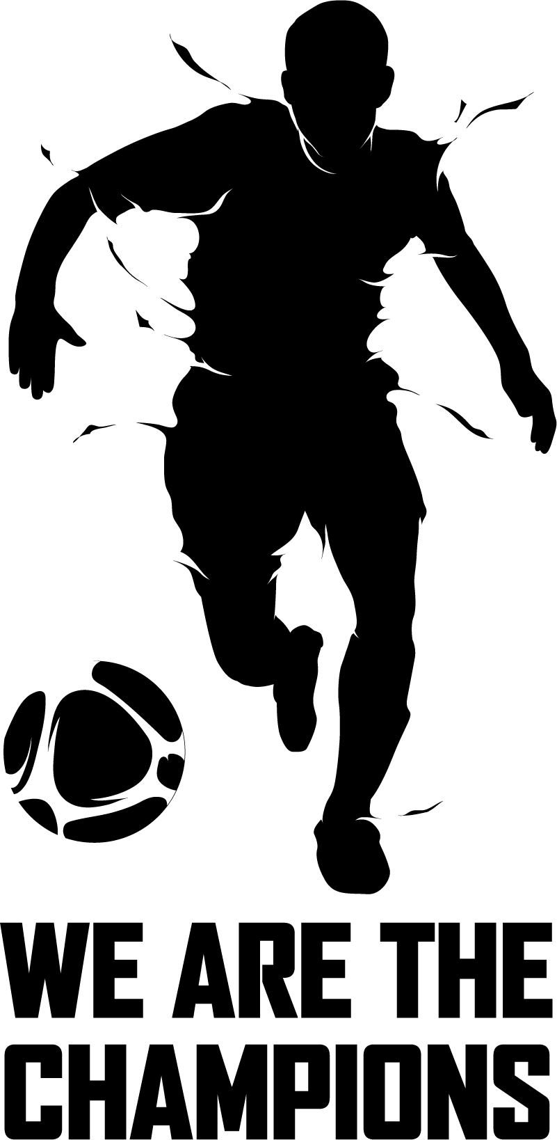 Affiche football nous sommes les champions - TenStickers