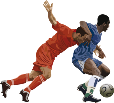Affiche football joueurs de football décorative - TenStickers