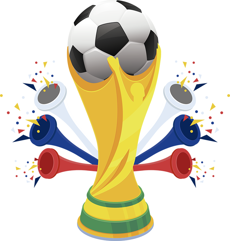 Affiche football ballon de la coupe du monde - TenStickers