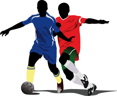 Affiche football vinyle jeunes joueurs de football - TenStickers