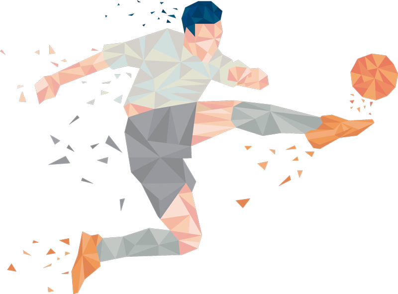 Affiche football joueur professionnel abstrait - TenStickers