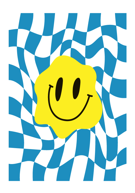 Poster motif Smiley Groovy - TenStickers