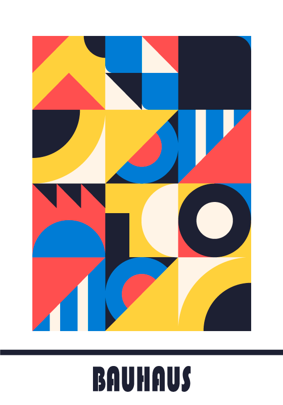 Poster motif style Bauhaus - TenStickers