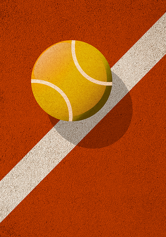 Poster motif balle de tennis - TenStickers