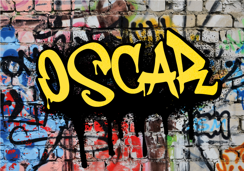 Poster art graffiti avec prénom - TenStickers