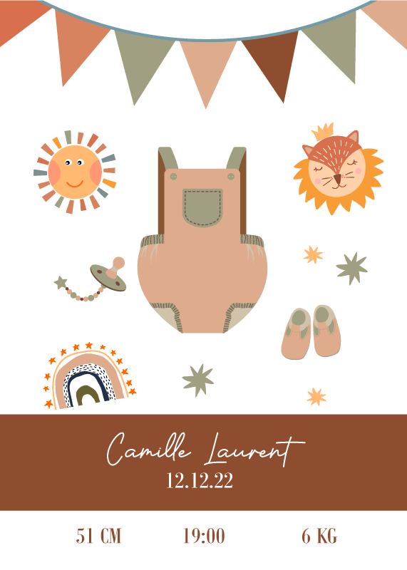 Poster personnalisé style bohème - TenStickers