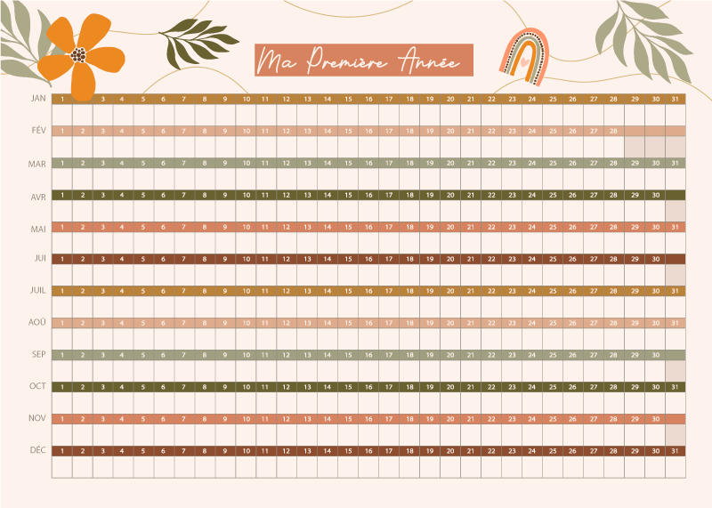 Poster mural Ma première année - TenStickers