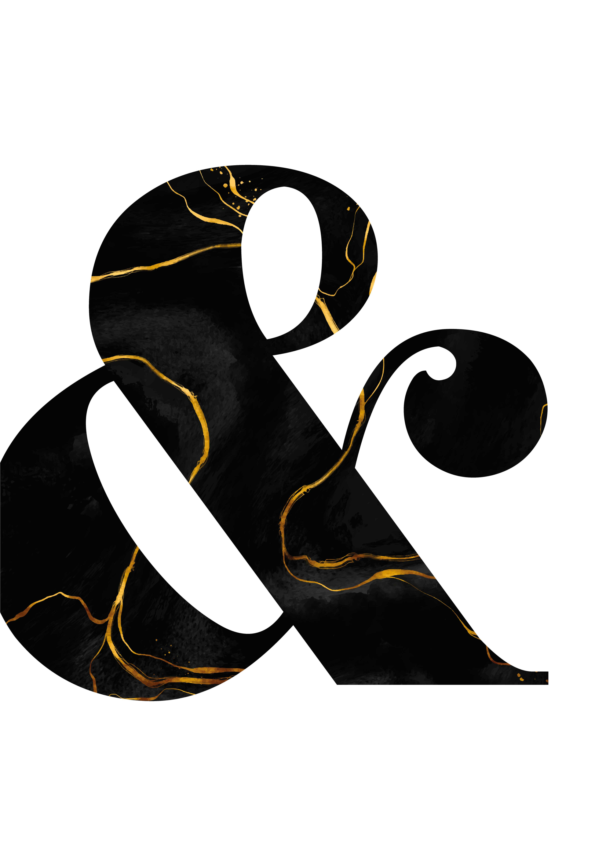 Poster minimaliste noir et blanc symbole "&" - TenStickers