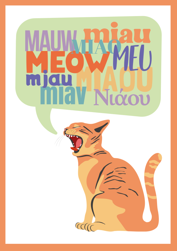 Poster chambre enfant les chats miaulent - TenStickers