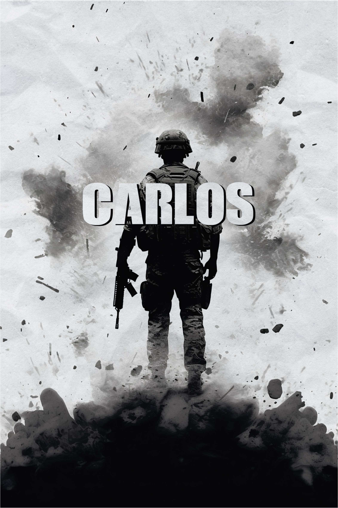 Poster chambre ado nom soldat de guerre - TenStickers