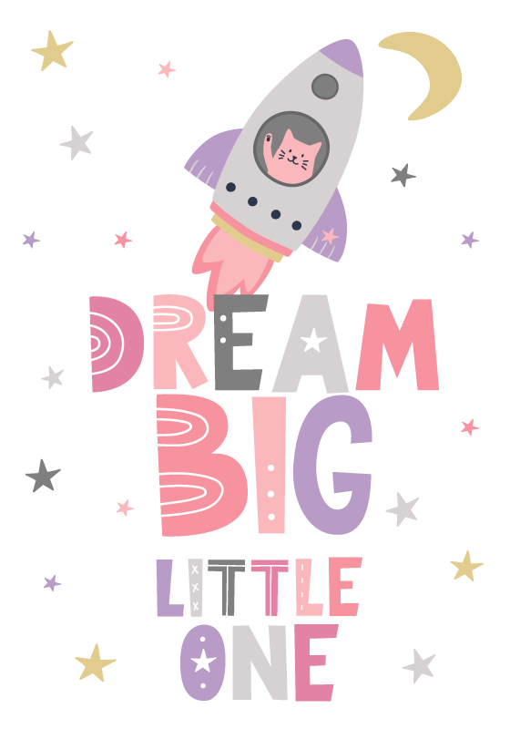 Affiche chambre "Big dream Little one" - TenStickers