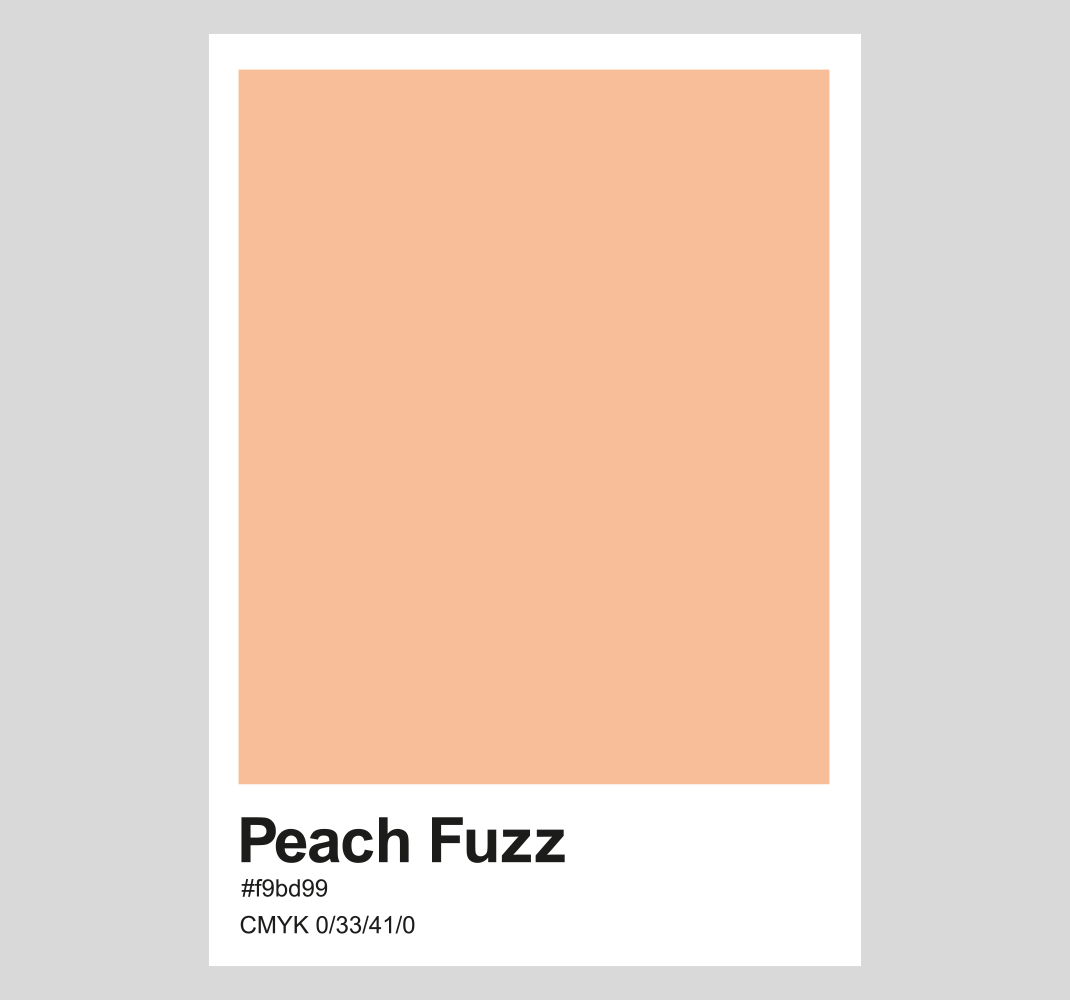 Poster couleur Peach Fuzz - TenStickers