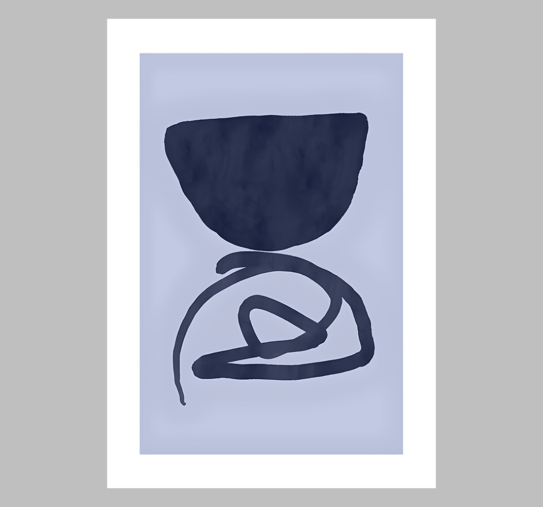 Affiche abstraite cadre violet - TenStickers