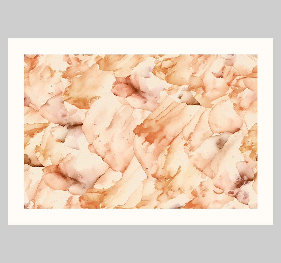 Affiche abstraite aquarelle avec cadre blanc - TenStickers