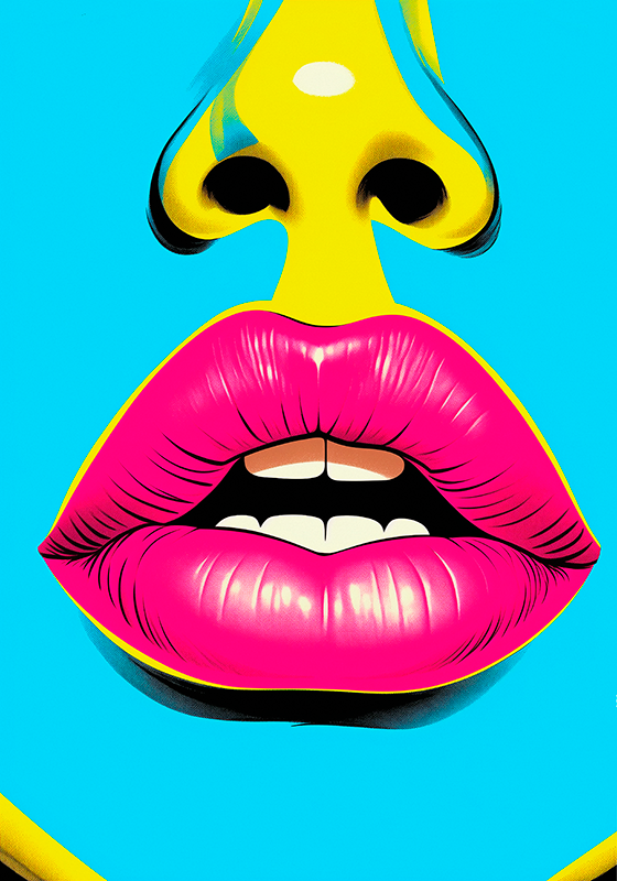 Poster pop art bouche sexy - TenStickers