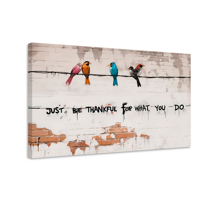 Tableau art oiseaux assis - TenStickers