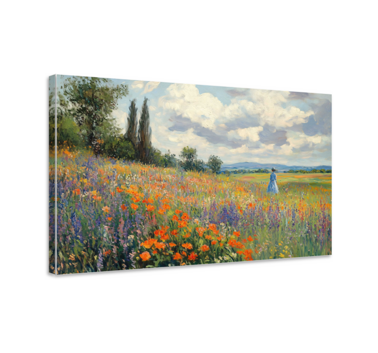 Tableau paysage champ de printemps - TenStickers