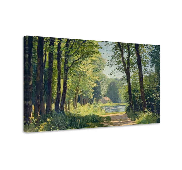 Tableau paysage forêt verte - TenStickers