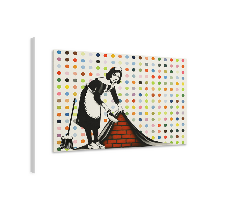 Tableau art balayage coloré sous le tapis - TenStickers