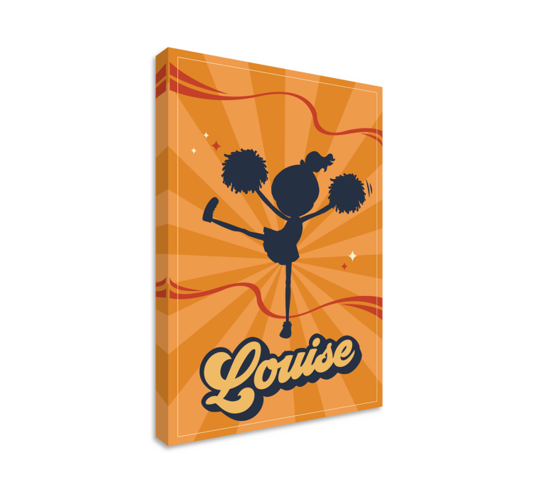 Tableau personnage art personnalisé cheerleader joyeuse - TenStickers