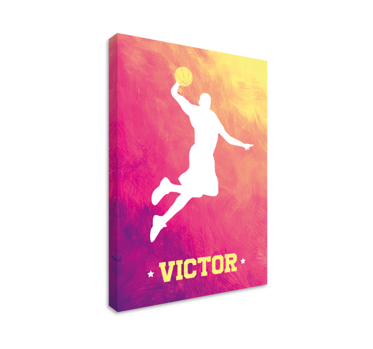 Tableau sports silhouette slam dunk - TenStickers