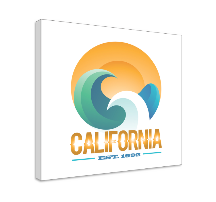 Tableau mer emblème du surf en californie - TenStickers