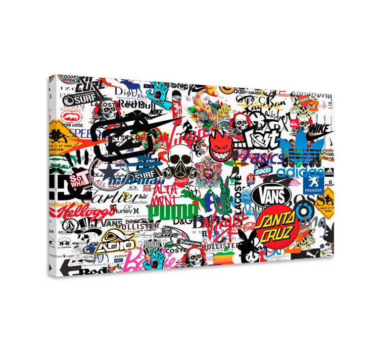 Tableau moderne collage de marque éclectique - TenStickers