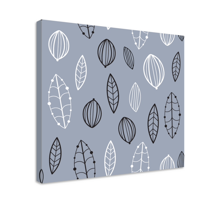 Tableau scandinave sticker de feuilles nordiques - TenStickers