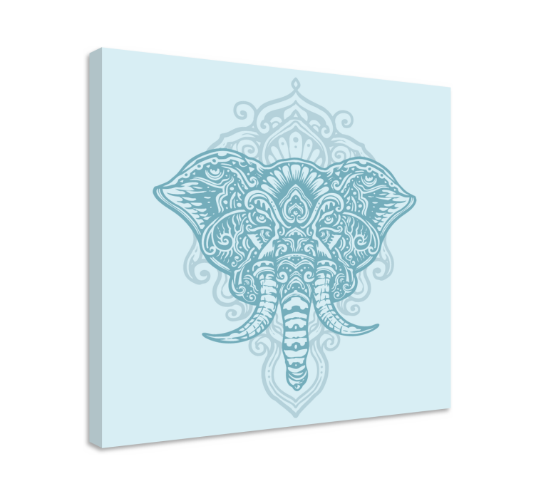 Tableau éléphants motif d'éléphant orné - TenStickers