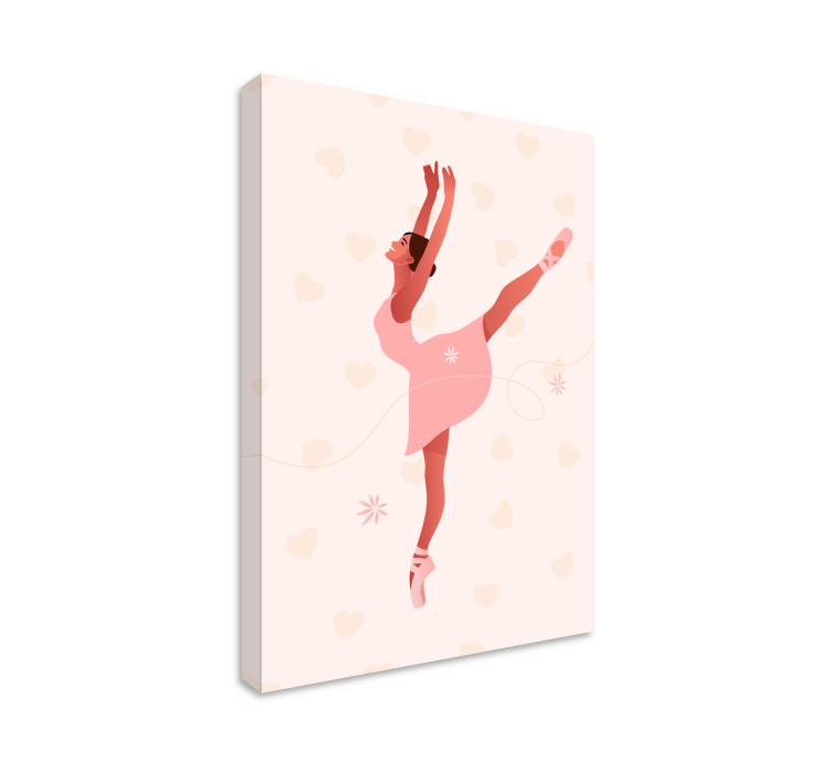 Tableau danseuse Bailarinas con corazones - TenStickers