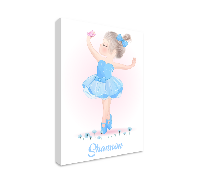 Tableau enfants fille dansante avec papillon - TenStickers
