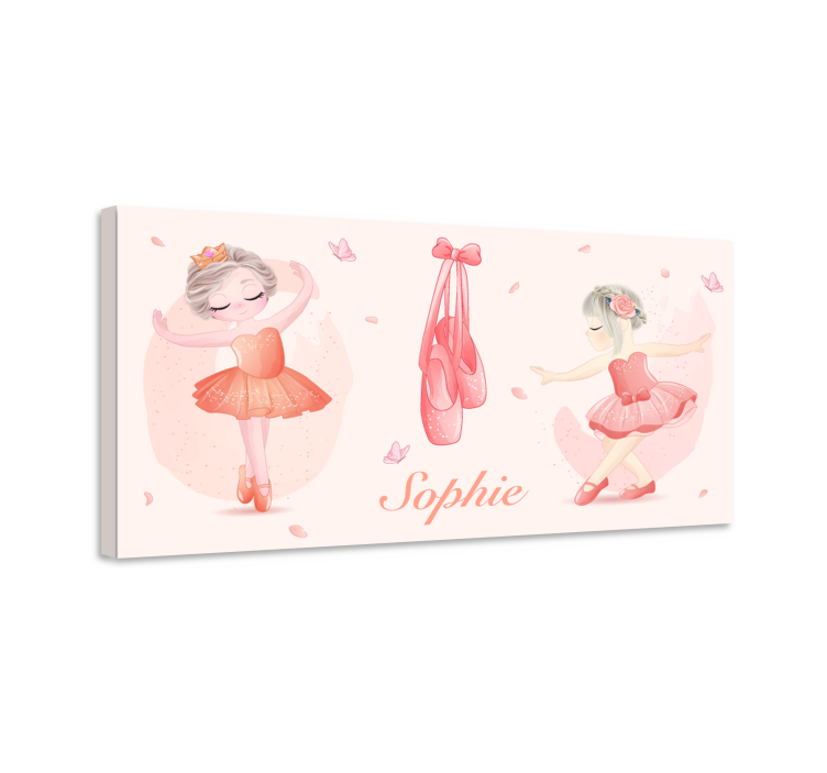 Tableau danseuse Ballerine avec nom - TenStickers