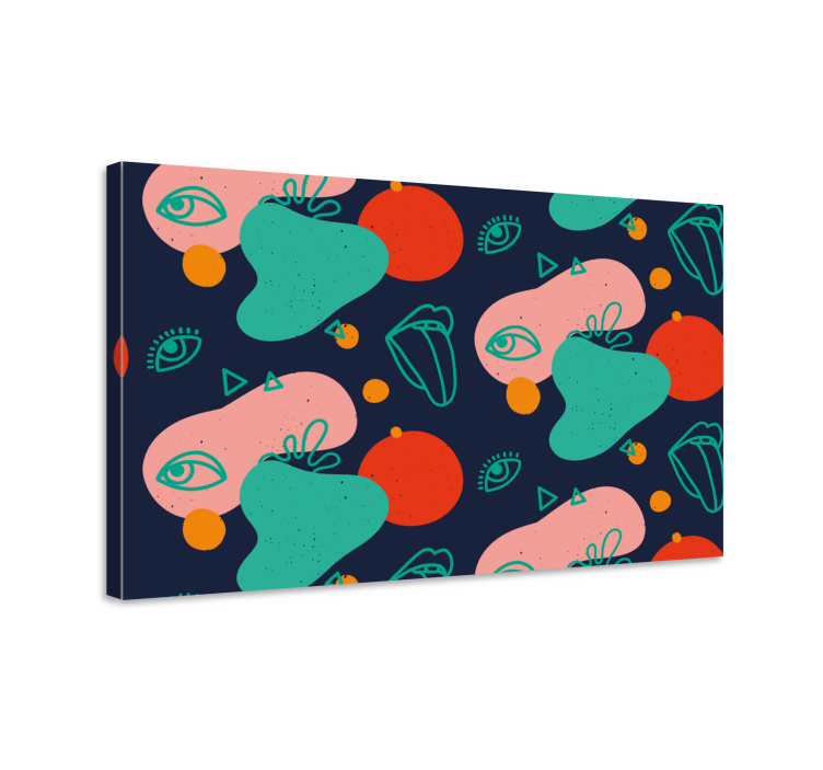 Tableau abstrait arrangement de visages abstraits - TenStickers