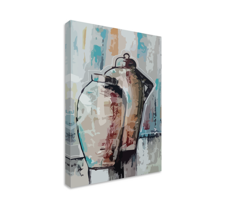 Tableau ornemental vases en argile vintage - TenStickers