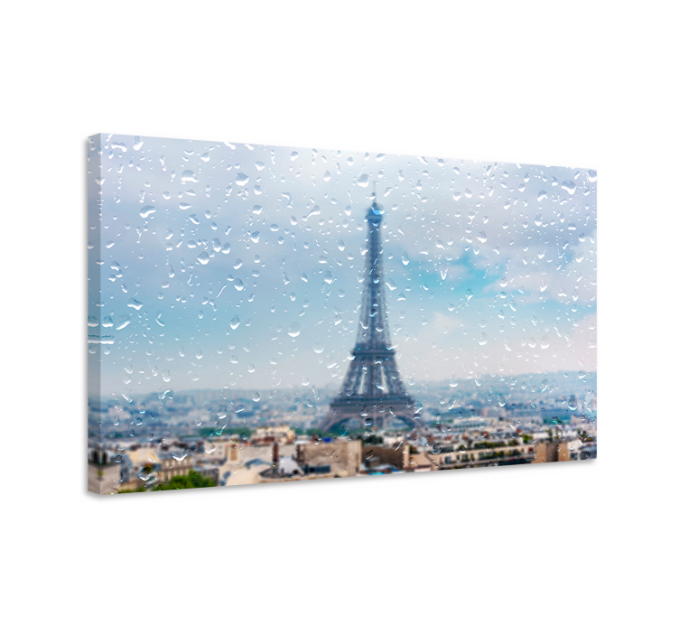 Tableau villes et pays schéma de la tour eiffel - TenStickers
