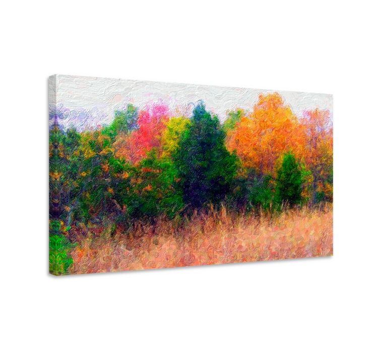 Tableau paysage scène d'automne vibrante - TenStickers