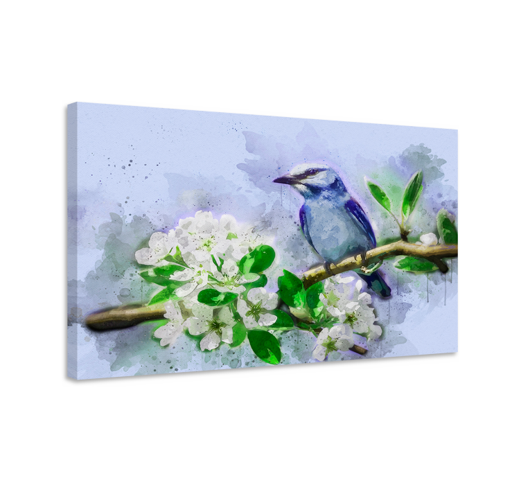 Tableau oiseaux fleur de cerisier avec oiseau - TenStickers