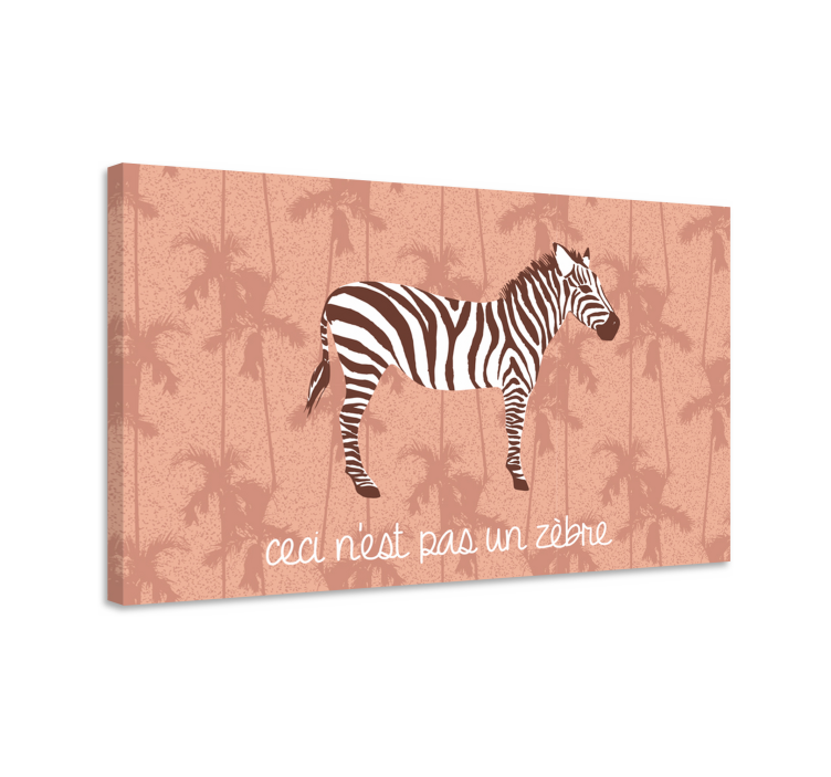 Tableau Zèbre aux paumes brunes - TenStickers