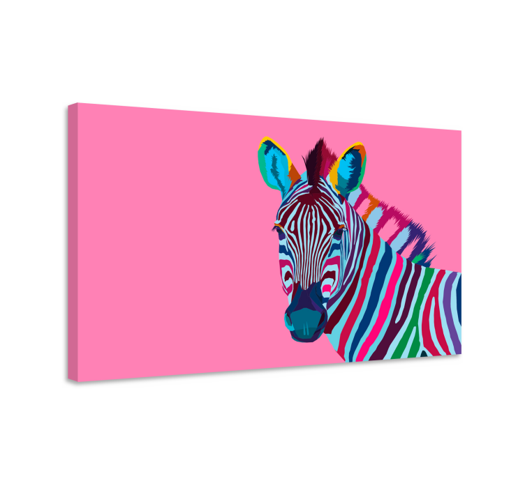 Tableau animaux image de zèbre vibrant - TenStickers