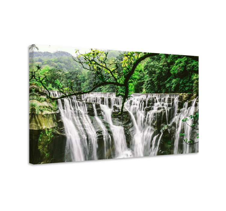 Tableau paysage scène de cascade majestueuse - TenStickers