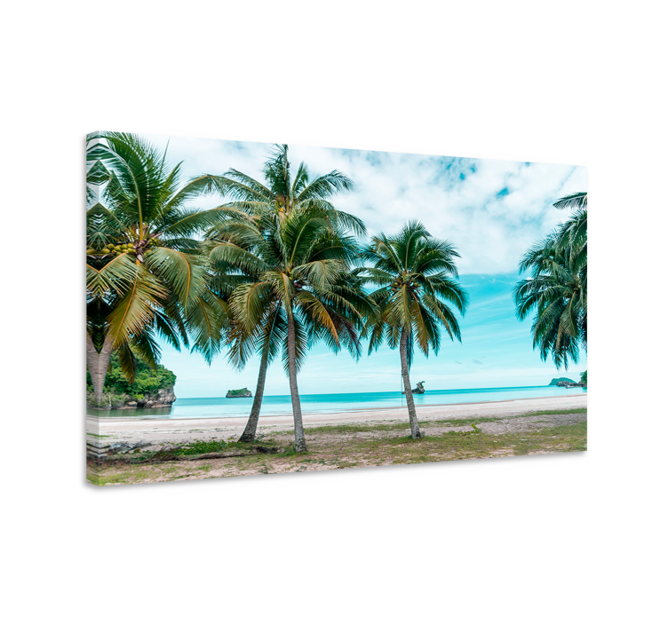 Tableau paysage scène de palmiers tropicaux - TenStickers