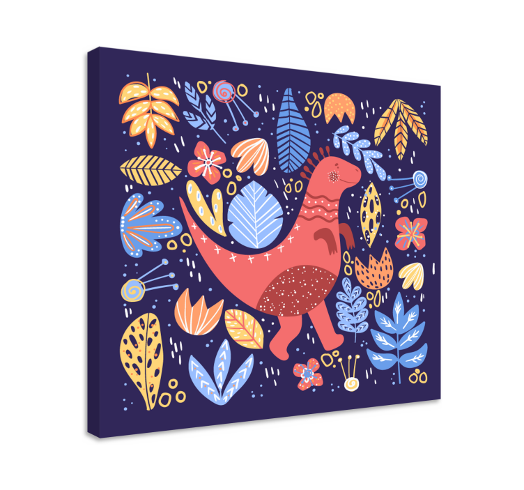Tableau dinosaures illustration ludique - TenStickers