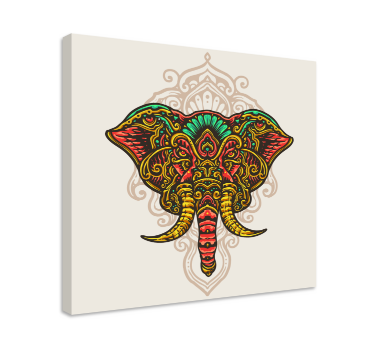 Tableau éléphants motif éléphant complexe - TenStickers